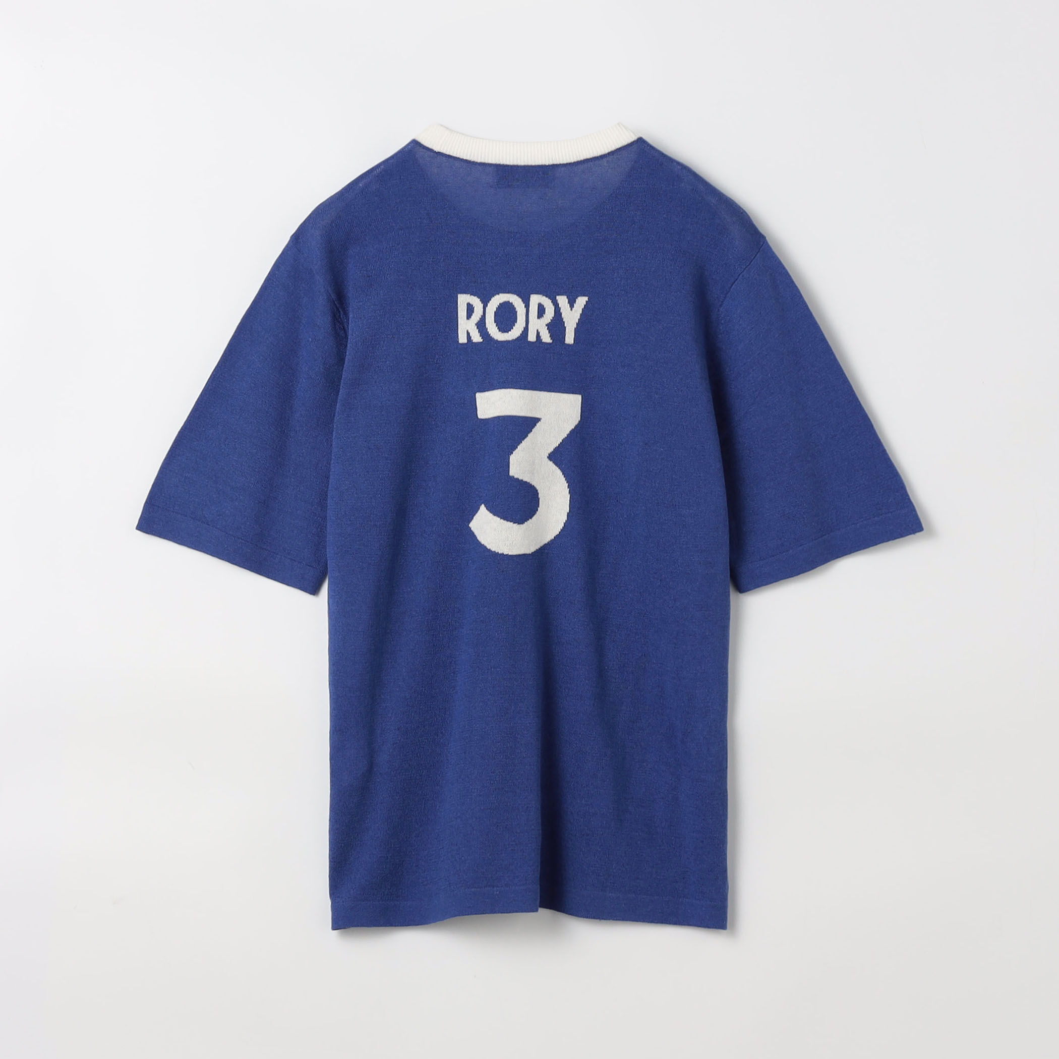 14ゲージ インターシャ クルーネックプルオーバー ニットTシャツ