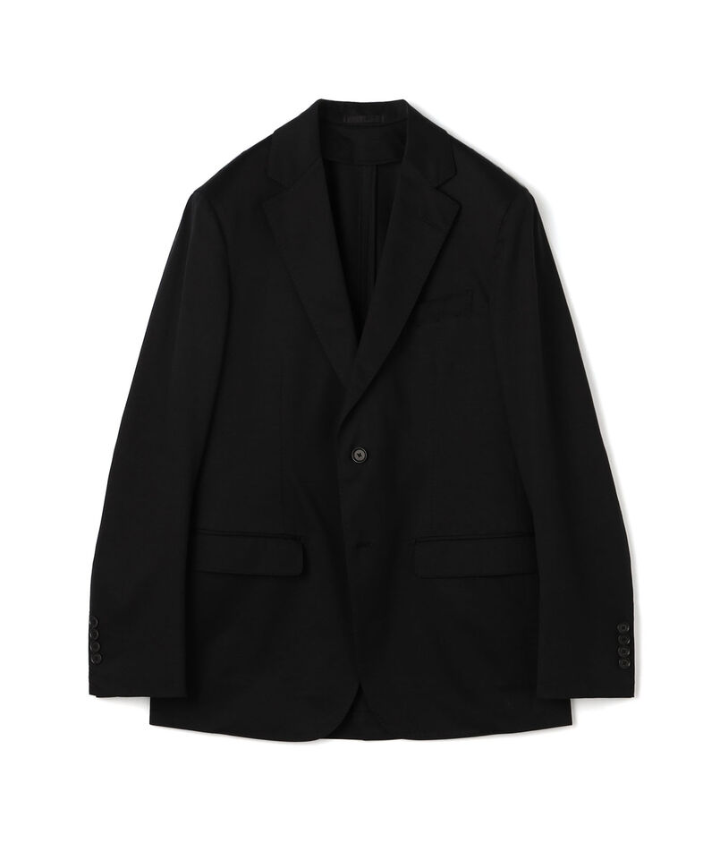 コットンポリエステル ストレッチツイルジャージー シングルブレステッド2Bジャケット