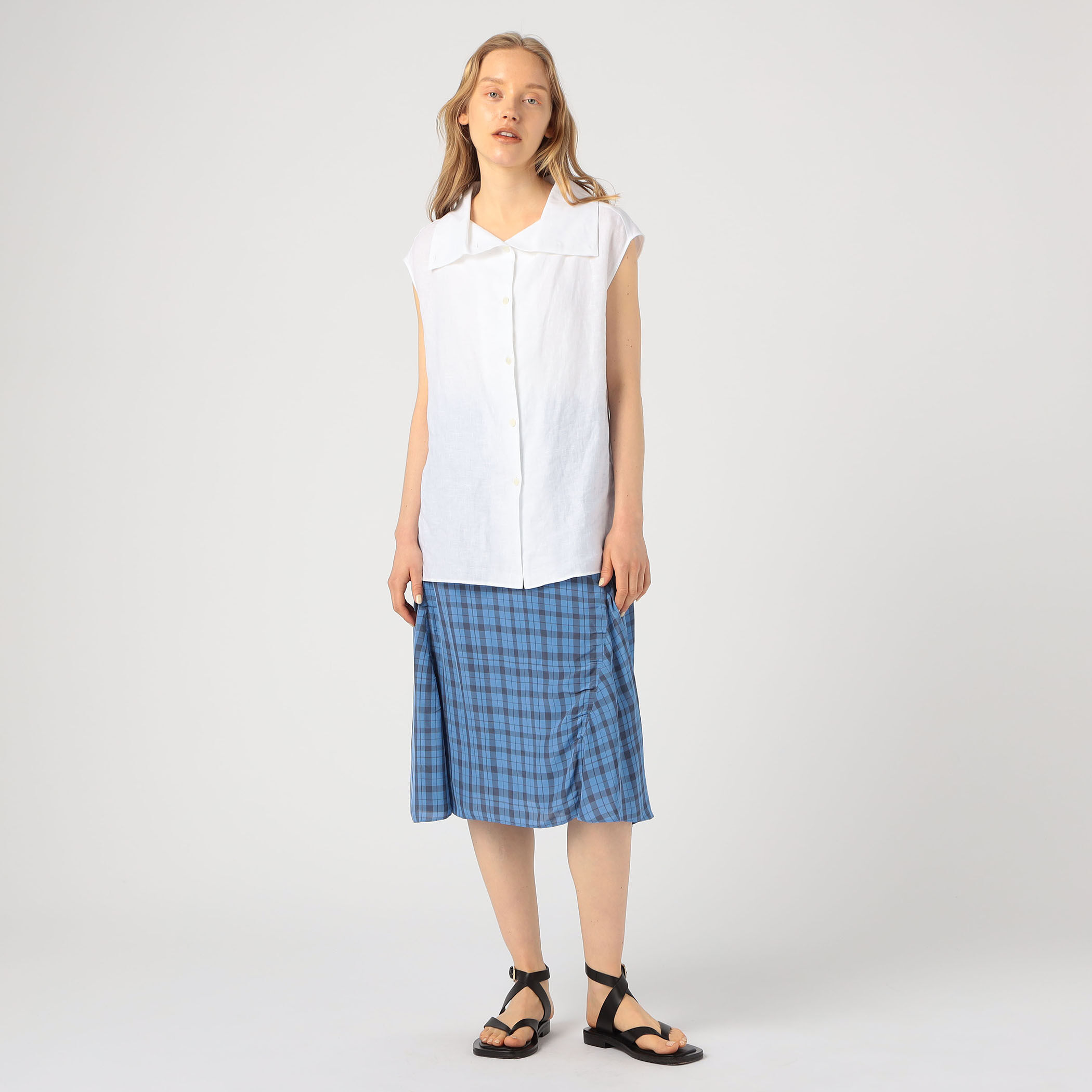 Acne Studios レーヨンチェックプリント フレアスカート｜トゥモローランド 公式通販