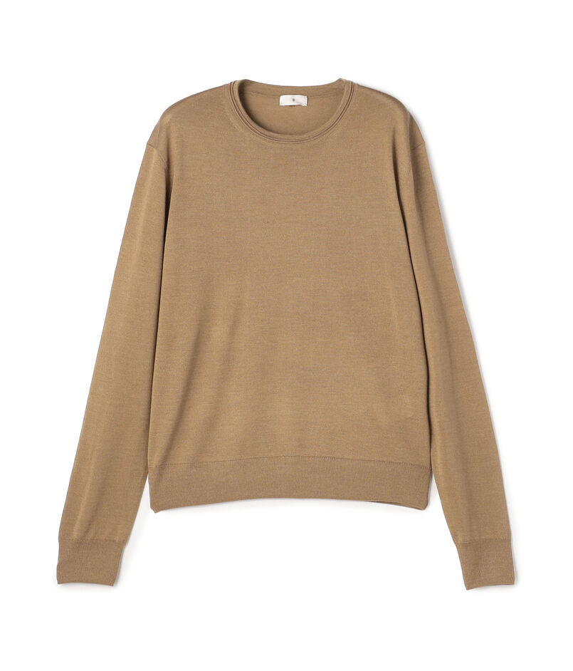 カシミヤシルク クルーネックプルオーバー