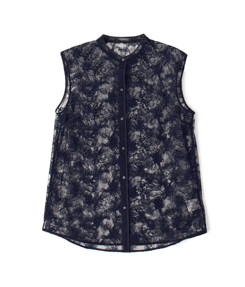 ローダンセエンブロイダリー ノースリーブブラウス