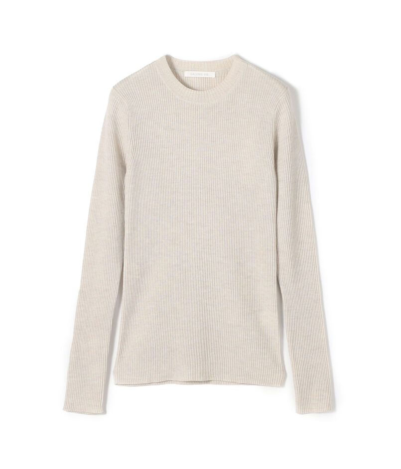 プルミエールウールリブ クルーネックプルオーバー