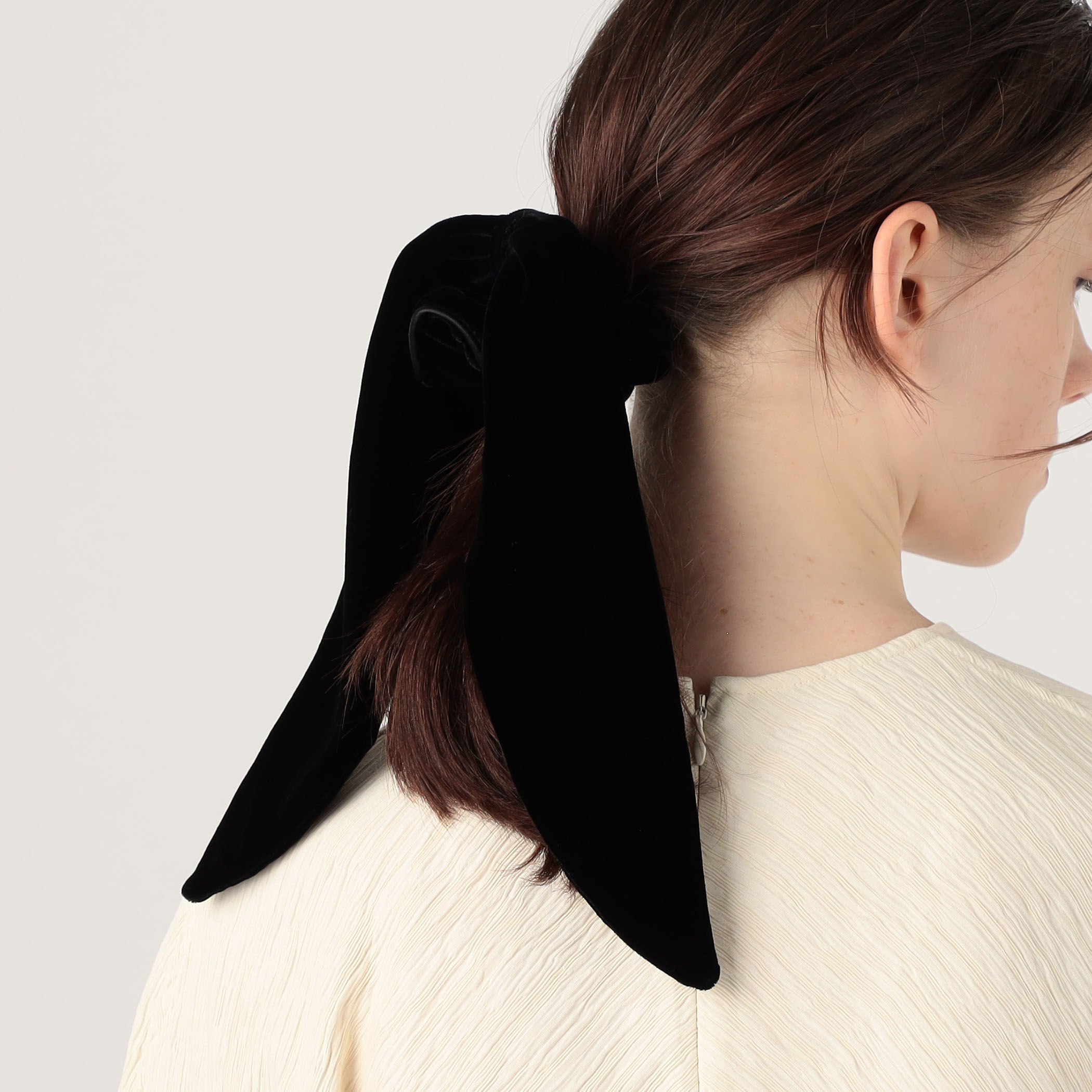 未使用品！タキマキALEXANDRE DE PARISベロアリボンポニーブラック