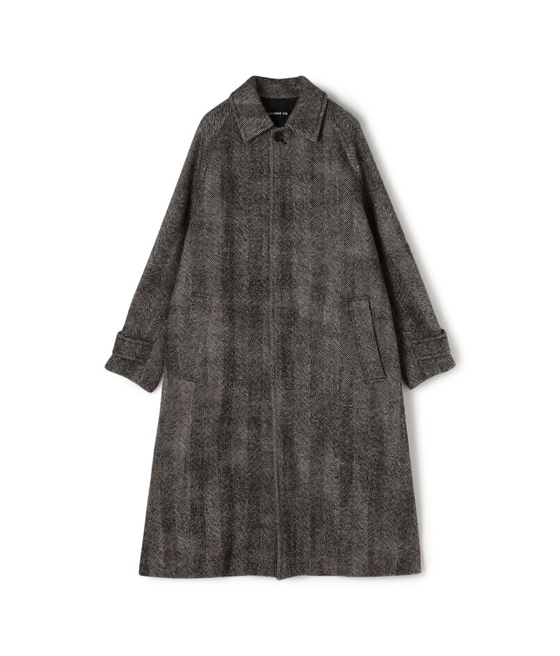 ワイドヘリンボーン バルカラーコート