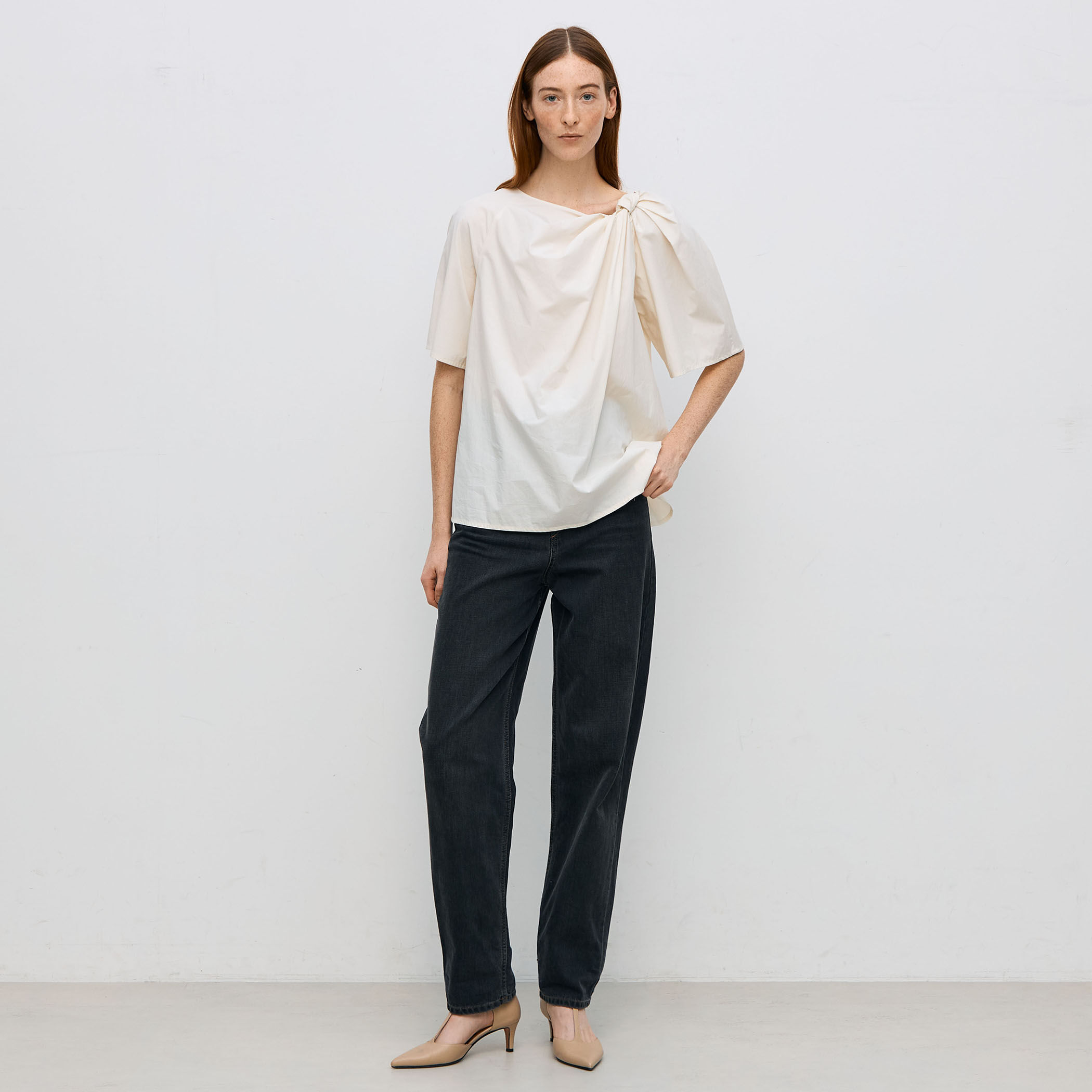 christian wijnants◆長袖ブラウス/36/コットン/BLK/WTR6908THALA christian wijnants◇長袖ブラウス/36/コットン/BLK