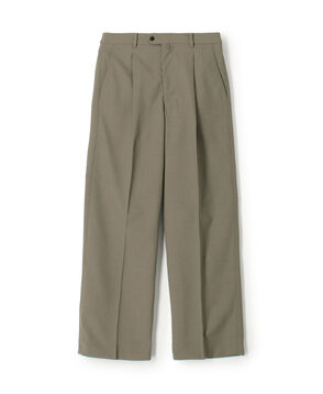 ポリエステルウールトロピカル 1プリーツワイドストレートアジャスターパンツ