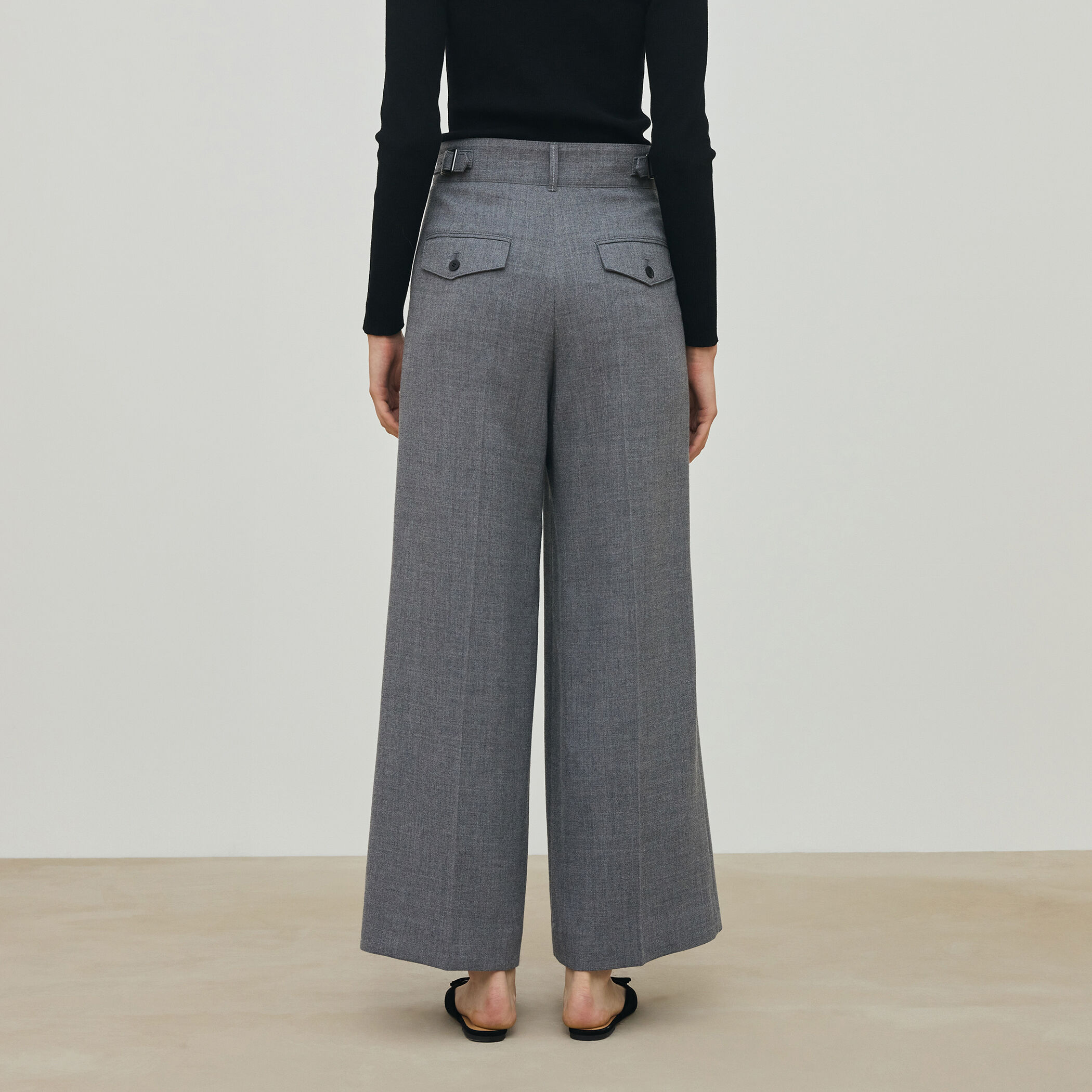 ウールジョーゼット タックワイドパンツ｜トゥモローランド 公式通販