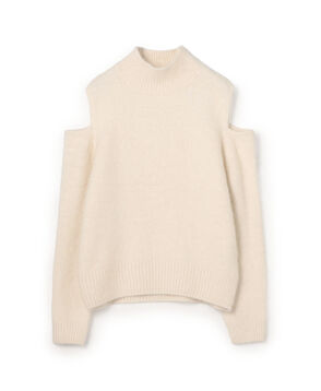 【WEB先行予約】フォックスカシミヤブレンド オープンショルダープルオーバー