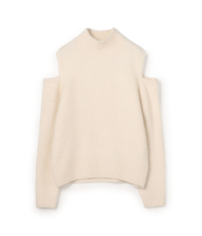 【WEB先行予約】フォックスカシミヤブレンド オープンショルダープルオーバー