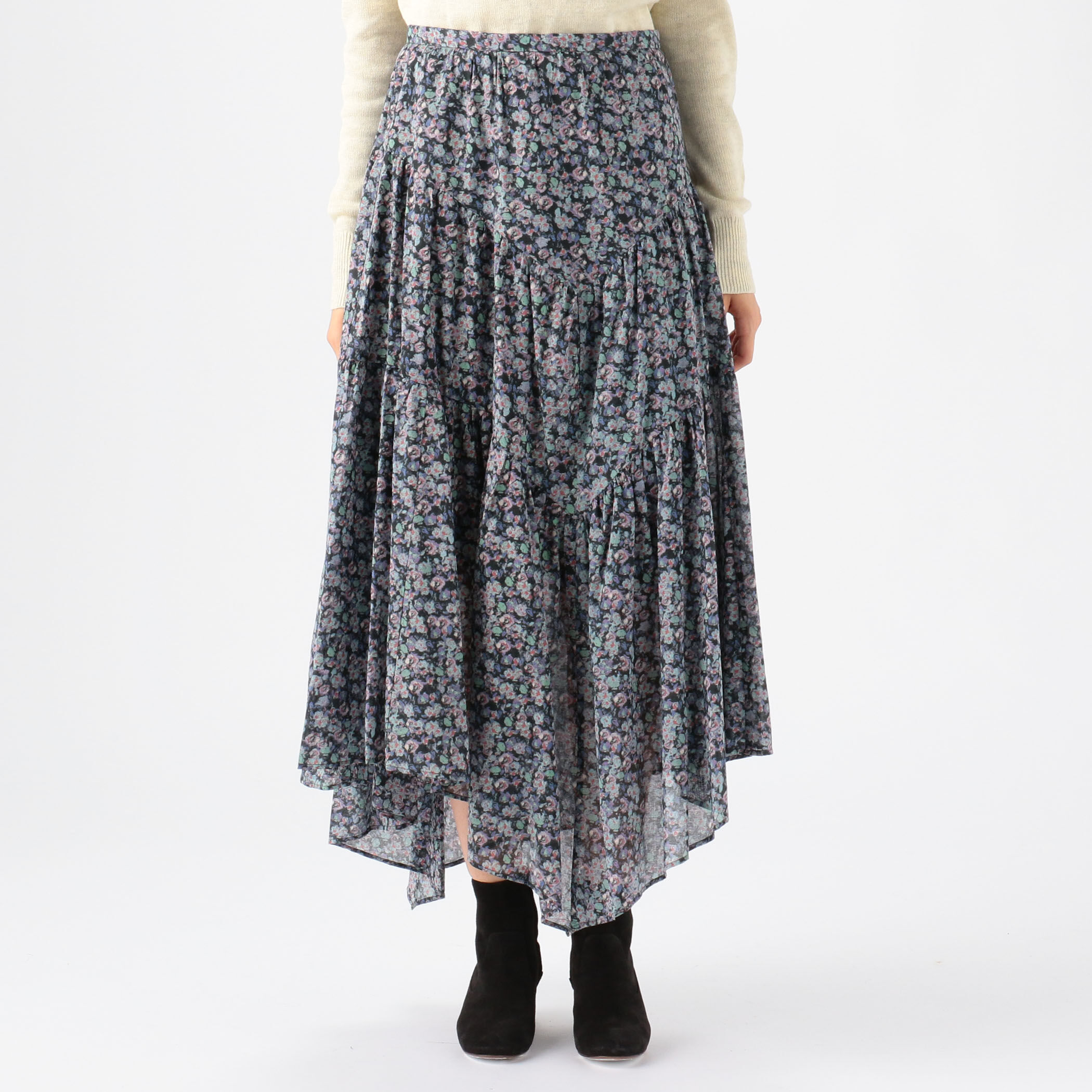 isabel marant étoile ティアード スカートトゥモローランド Isabel Marant Etoile Kildi Dress in Faded Black | FWRD
