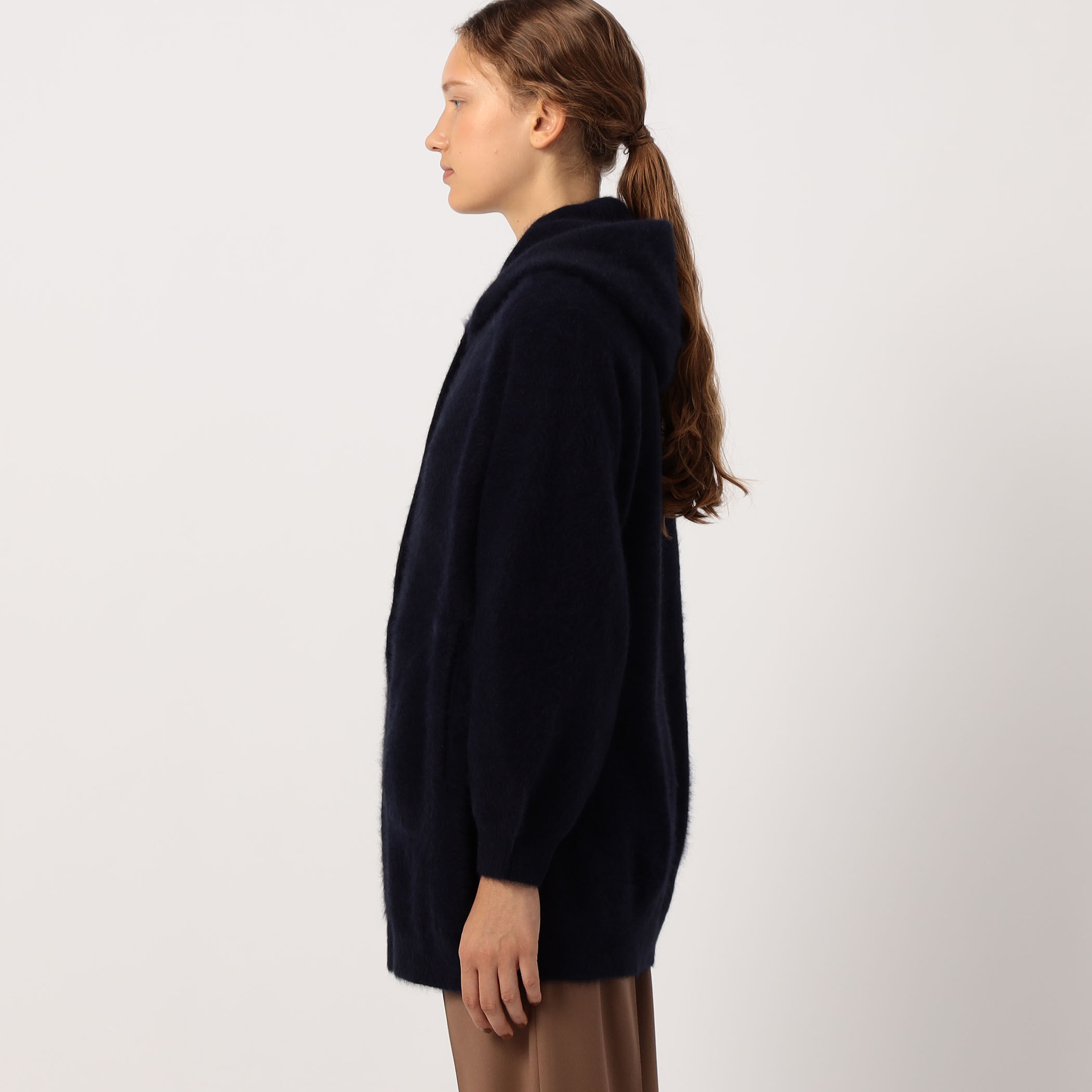 【美品】フォクシー ラウンジフーディー パーカー カーディガン 紺ネイビー フォックスヤク フーディーカーディガン｜トゥモローランド 公式通販