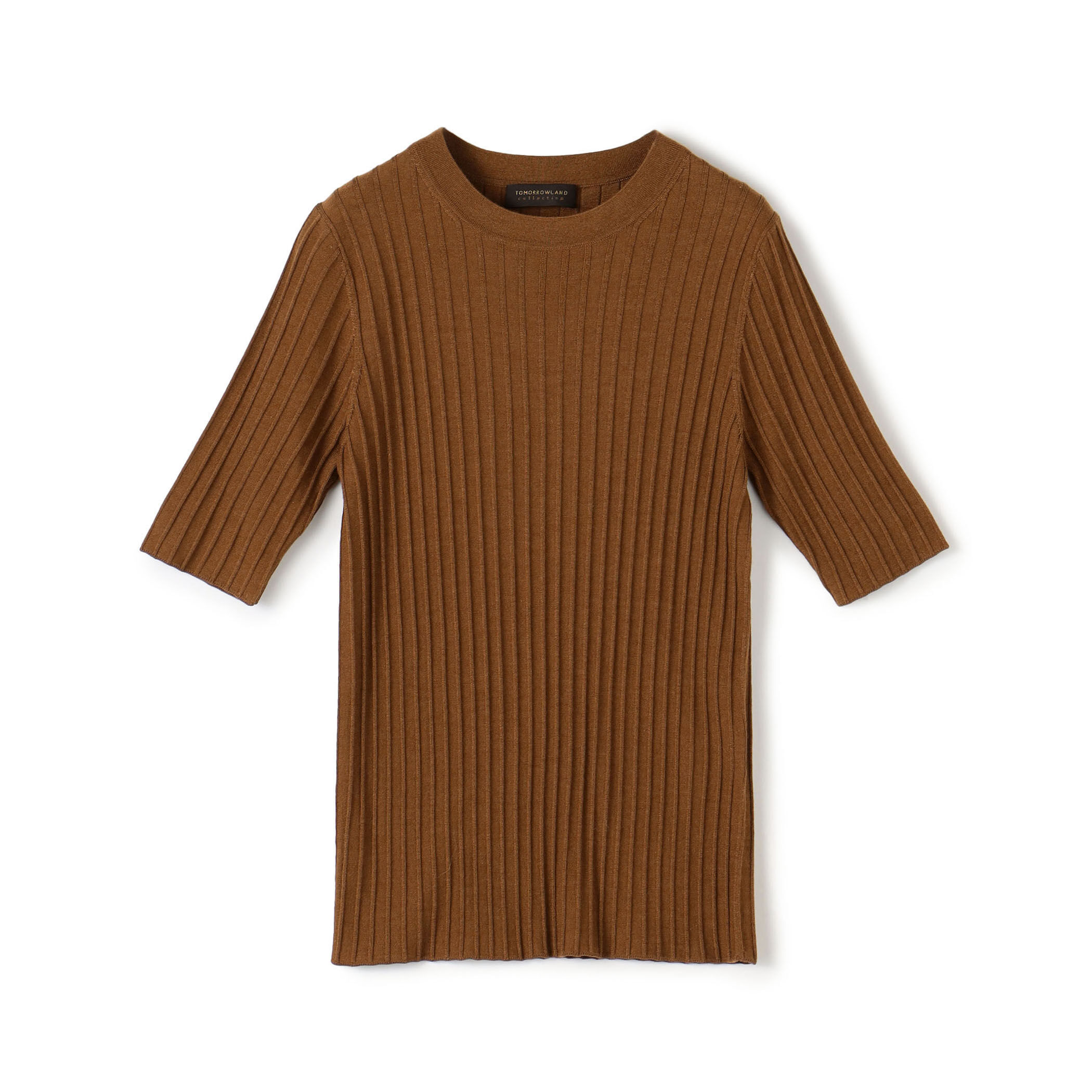 美品＊ドゥーズィエムクラス ハーフスリーブプルオーバー コットン クルーネック 美品＊ドゥーズィエムクラス ハーフスリーブプルオーバー コットン