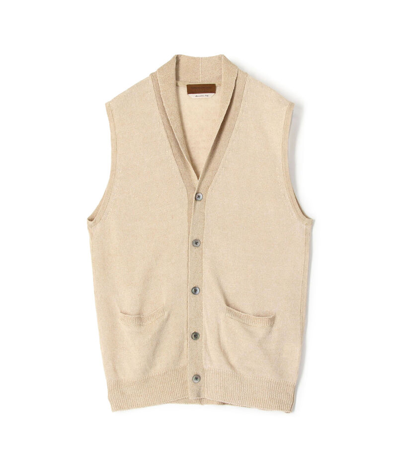ティントリネン Vネックニットベスト