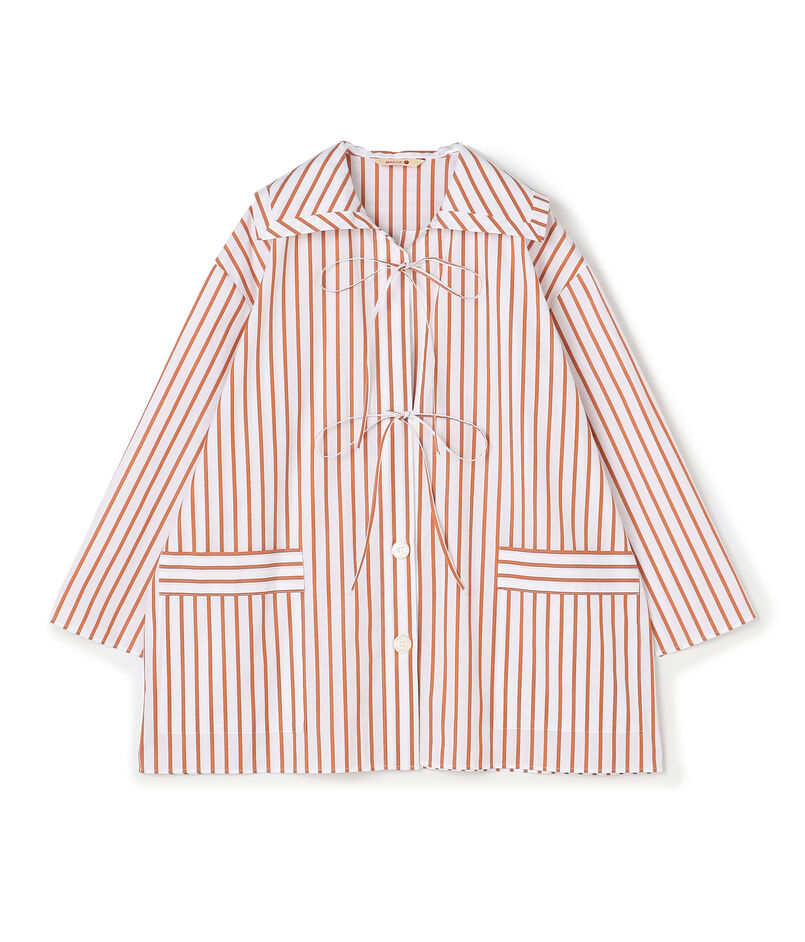 ■イタリアンストライプ シャツカーディガン