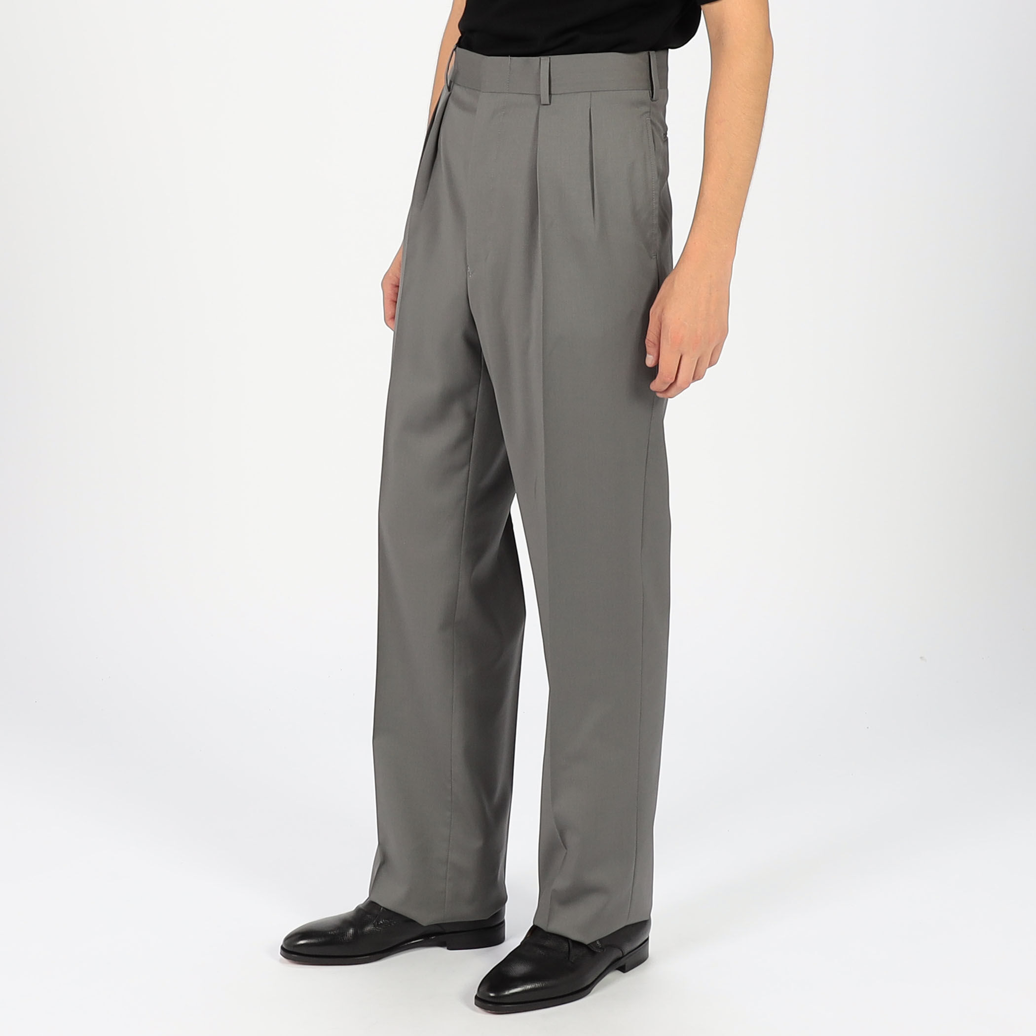 BERNARD ZINS ベルナールザンス H8 トゥモローランド別注 40美品 BERNARD ZINS H8 ウール 2プリーツトラウザーズ｜トゥモローランド