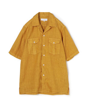 リネン ダブルポケットハーフスリーブシャツ