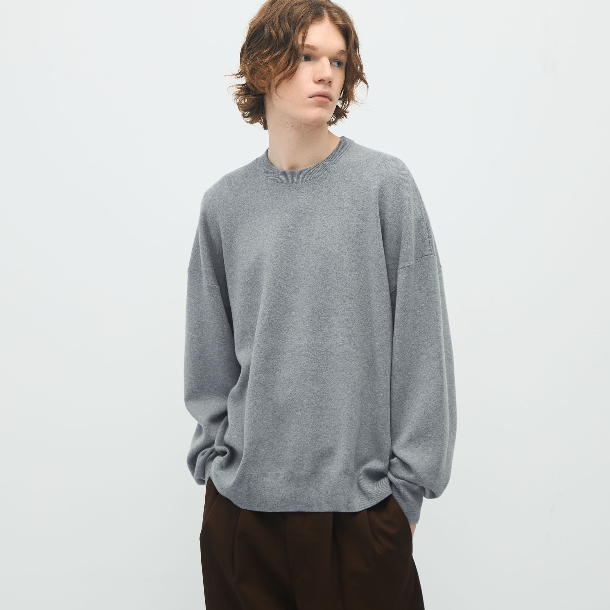 CABaN コットンカシミヤ クルーネックプルオーバー