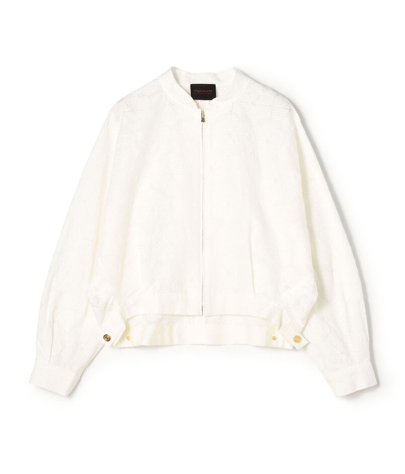 ブロッサムエンブロイダリー ジップアップブルゾン
