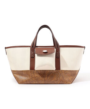 A VACATION LAND MUSTARD PAISLEY トートバッグ