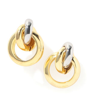 Kenneth Jay Lane G&S Knot Top Hoops ピアス