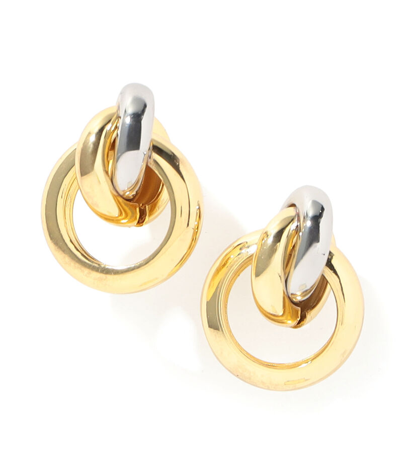 Kenneth Jay Lane G&S Knot Top Hoops ピアス