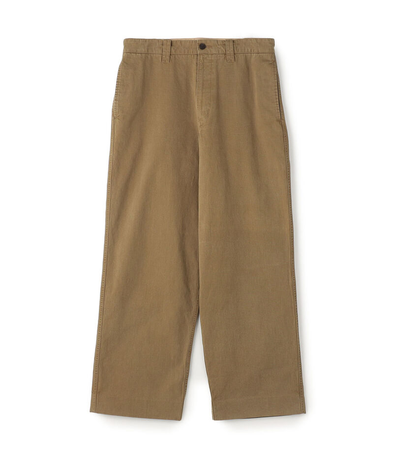 コットンチノ バイオウォッシュ ワイドバレルパンツ