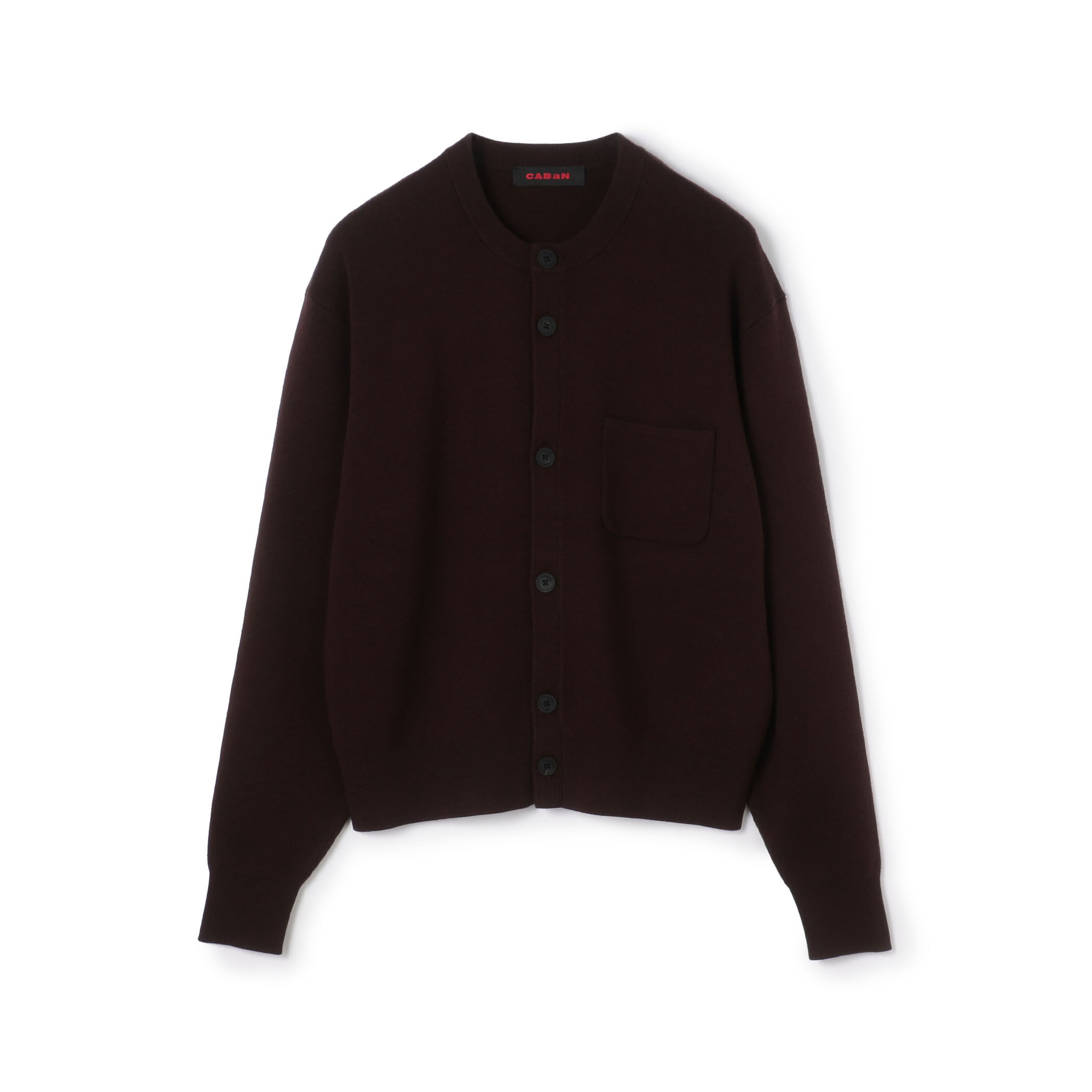 CABaN コットンカシミヤ ポケットクルーネックカーディガン
