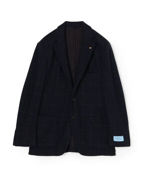 Belvest ウール ウィンドウペーン シングルブレステッド2Bジャケット