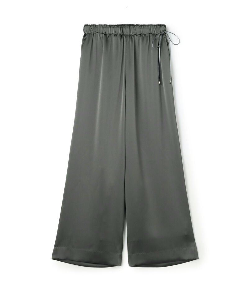 ノーブルサテン ワイドパンツ