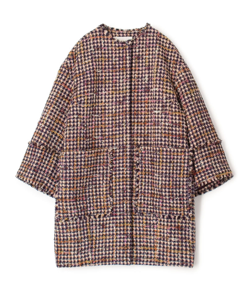 ■フィルムヤーンツイード コクーンコート