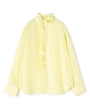 シルクハブタエ フリルカラーシャツ