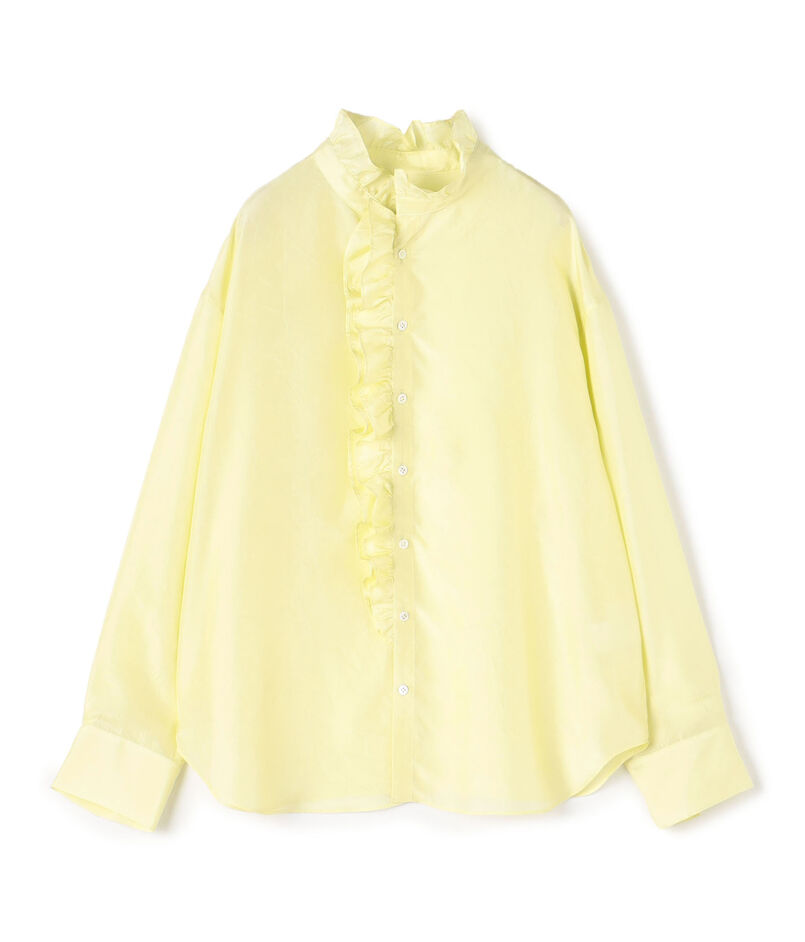 シルクハブタエ フリルカラーシャツ