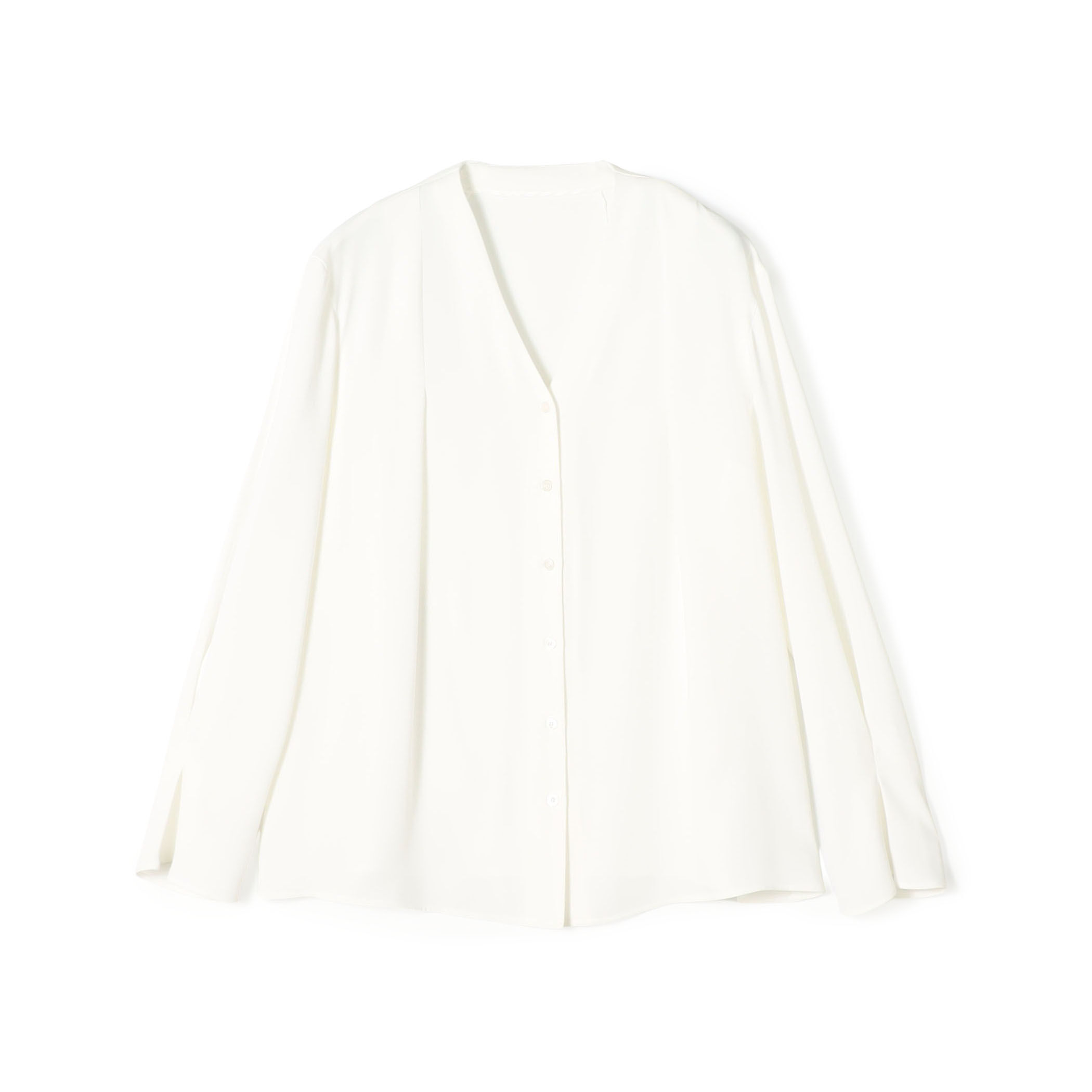 マットサテン Vネックブラウス｜トゥモローランド 公式通販