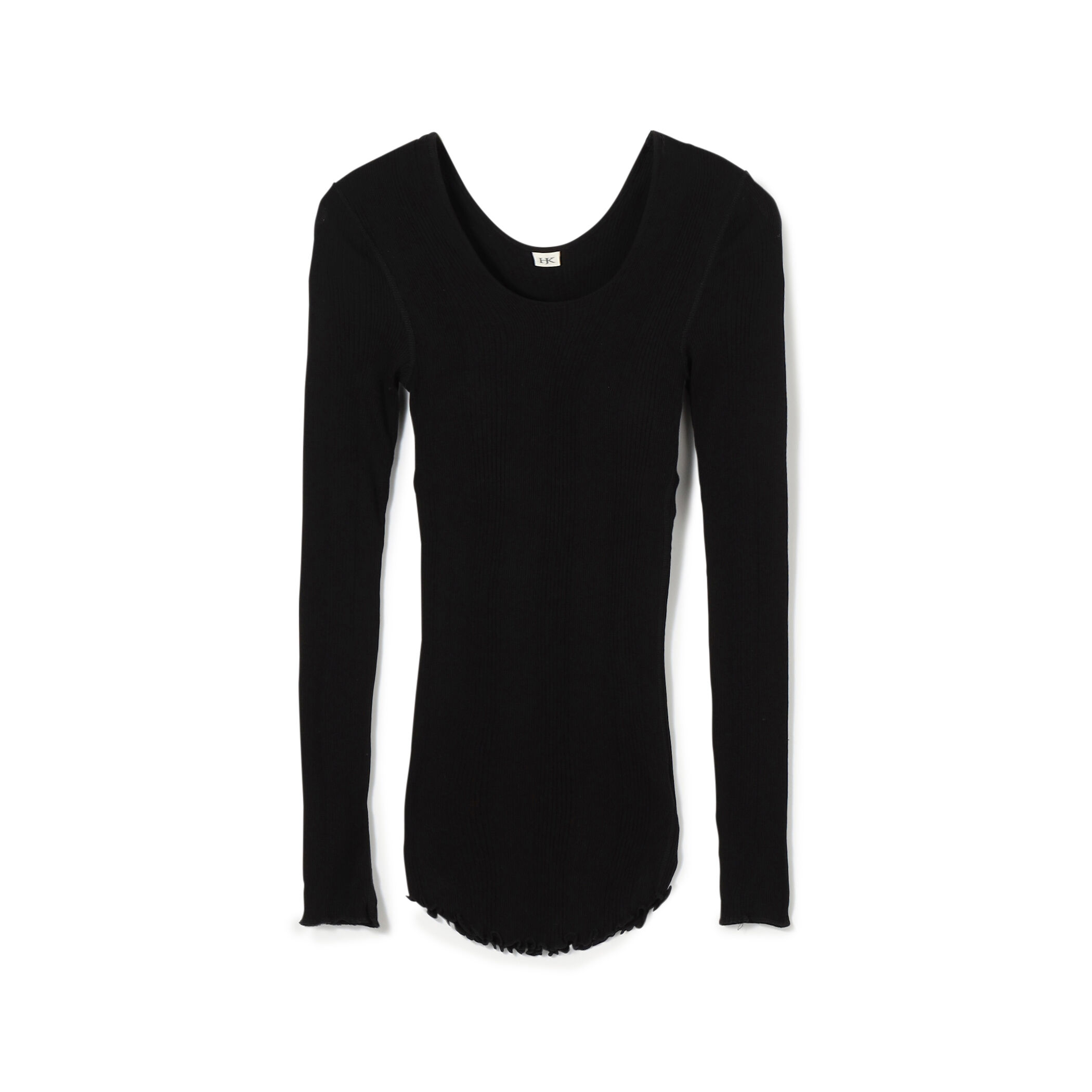 HAKUJI ランダムリブ ブラ ロングスリーブカットソー