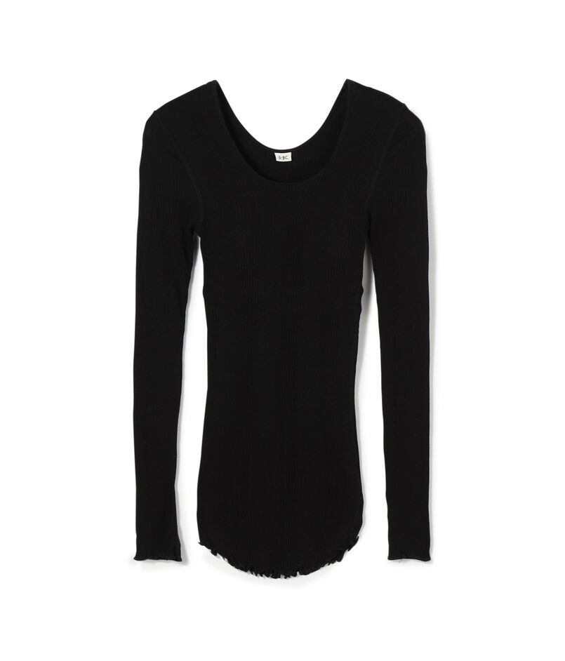 HAKUJI ランダムリブ ブラ ロングスリーブカットソー HAKUJI ランダムリブ ブラ ロングスリーブカットソー