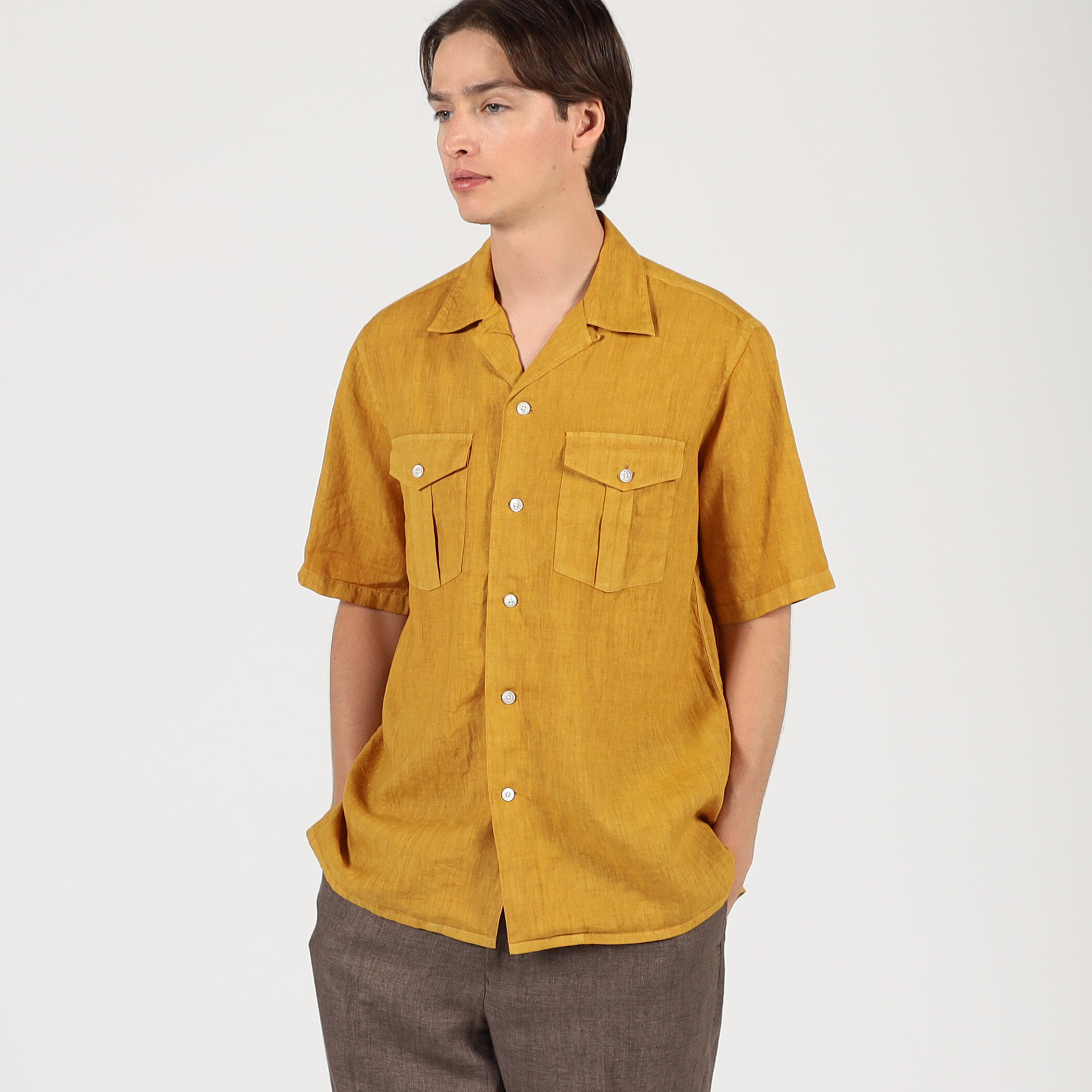 リネン ダブルポケットハーフスリーブシャツ｜トゥモローランド 公式通販