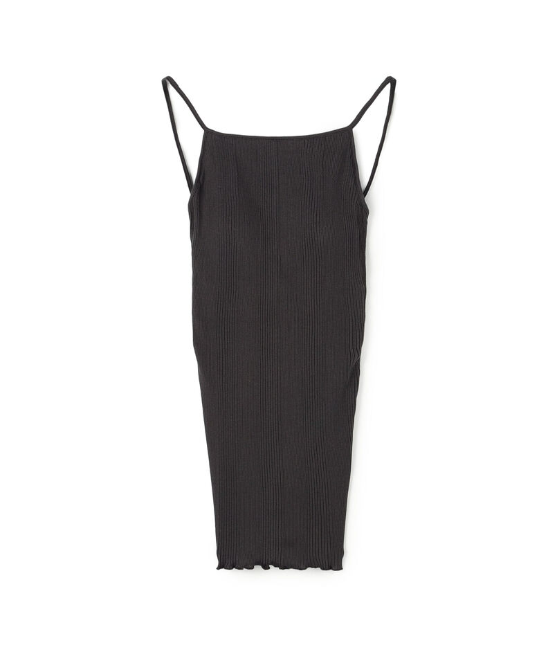 HAKUJI ランダムリブ オープンバックキャミソール