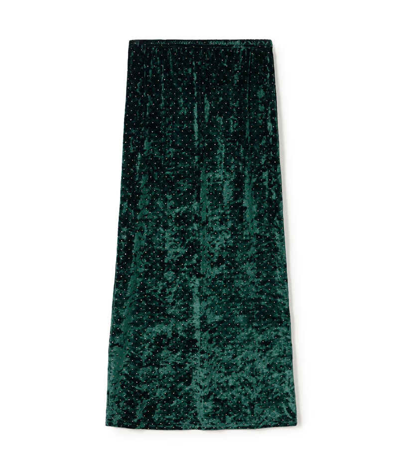 SIMONE WILD STUD VELVET  LONG SKIRT ベルベットスカート