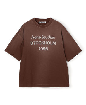 Acne Studios コットンリネン ロゴプリントTシャツ
