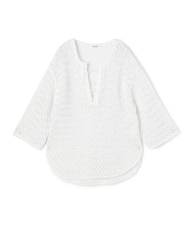 ギマメッシュ レースアッププルオーバー