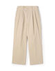 コットンナイロンツイル 2プリーツワイドストレートパンツ