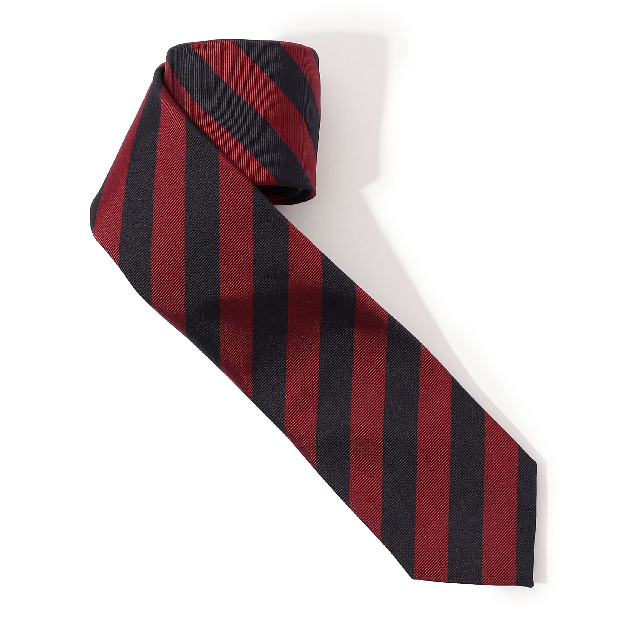 TOMORROWLAND シルク レジメンタルストライプ ナローネクタイ