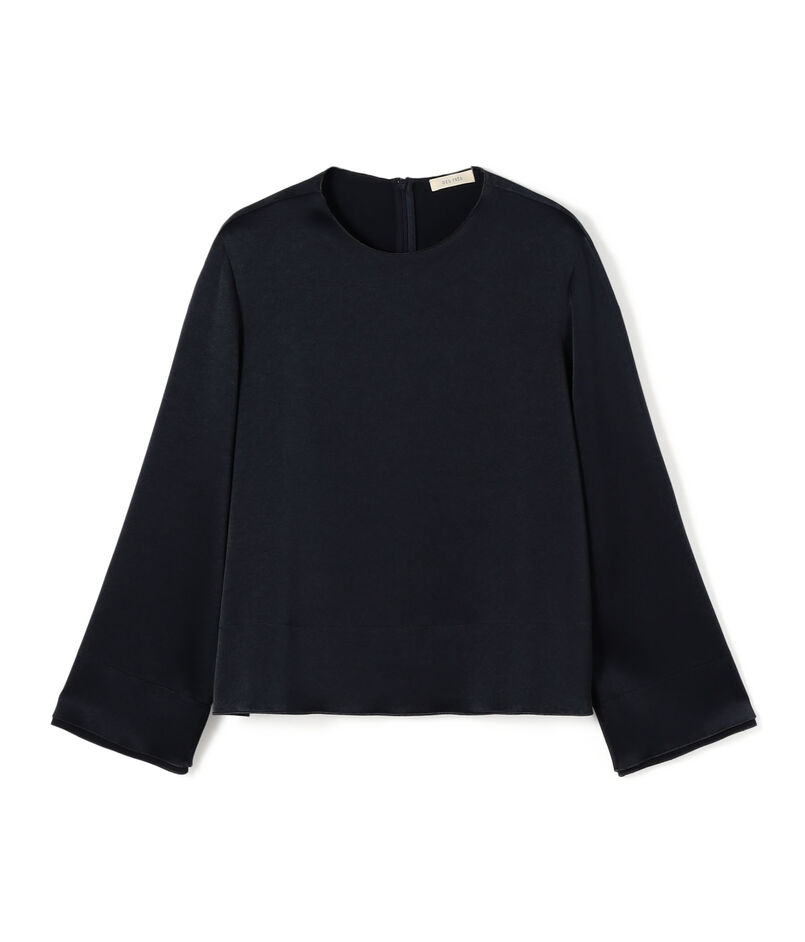 【WEB先行予約】サテンジョーゼット クルーネックプルオーバー