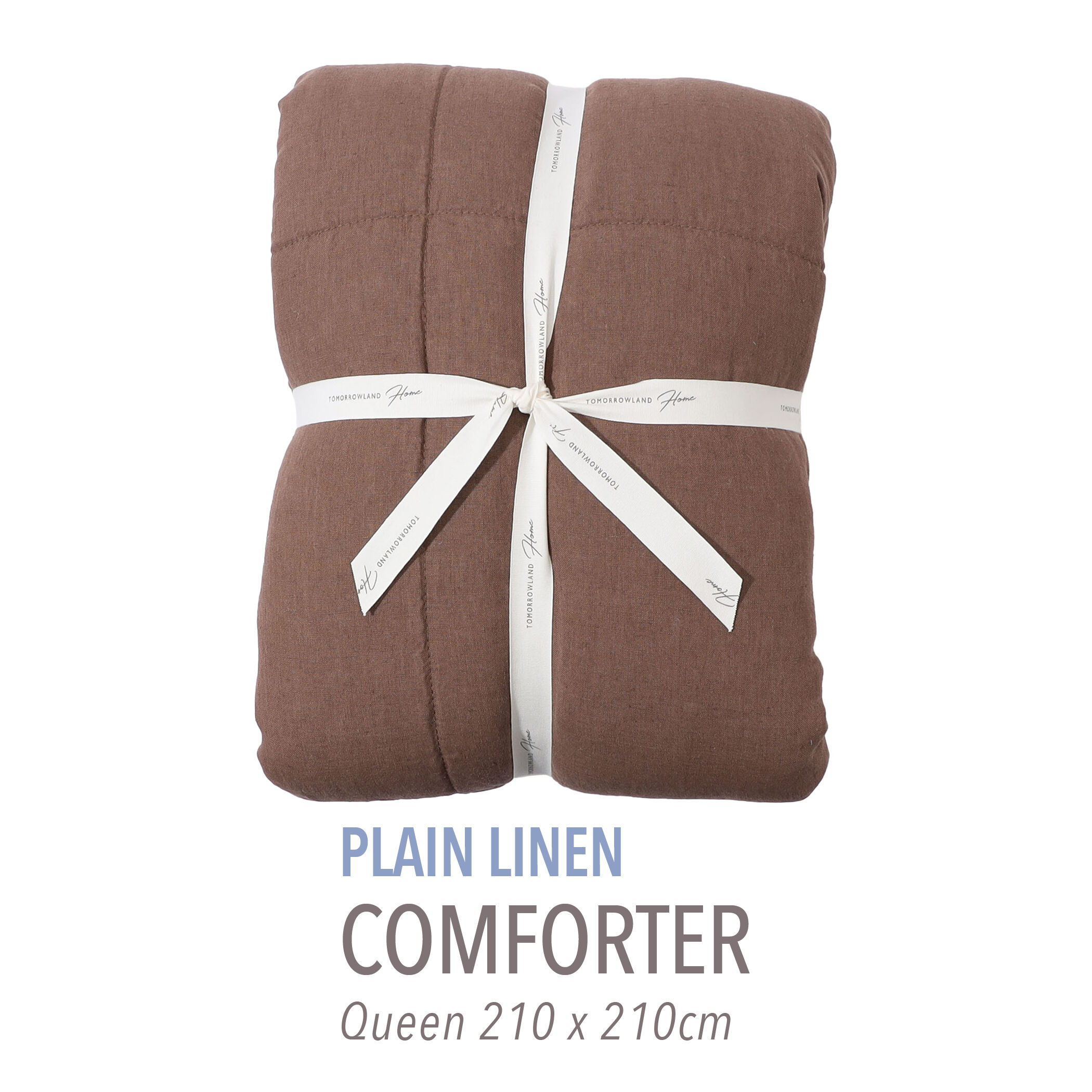 プレーンリネン コンフォーターキルト（クイーン）｜トゥモローランド