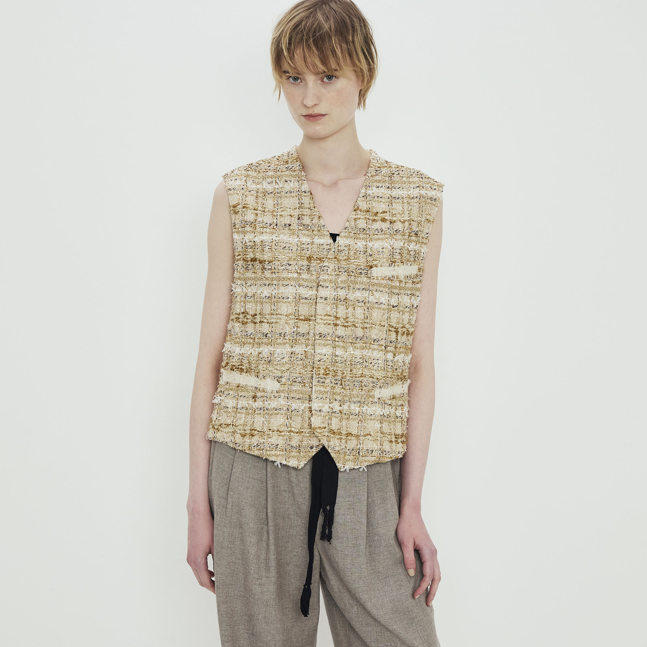GOLD TWEED ショートジレ｜トゥモローランド 公式サイト