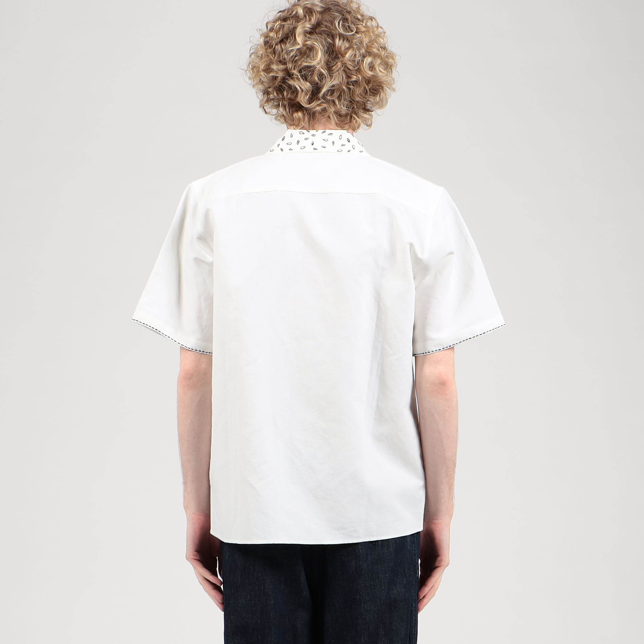 古着 jupe by Jackie 半袖シャツ リネンシャツ オープンカラー 90s BREAKWATER Linen Open Collar S/S Shirt 黒 L 半袖 開襟