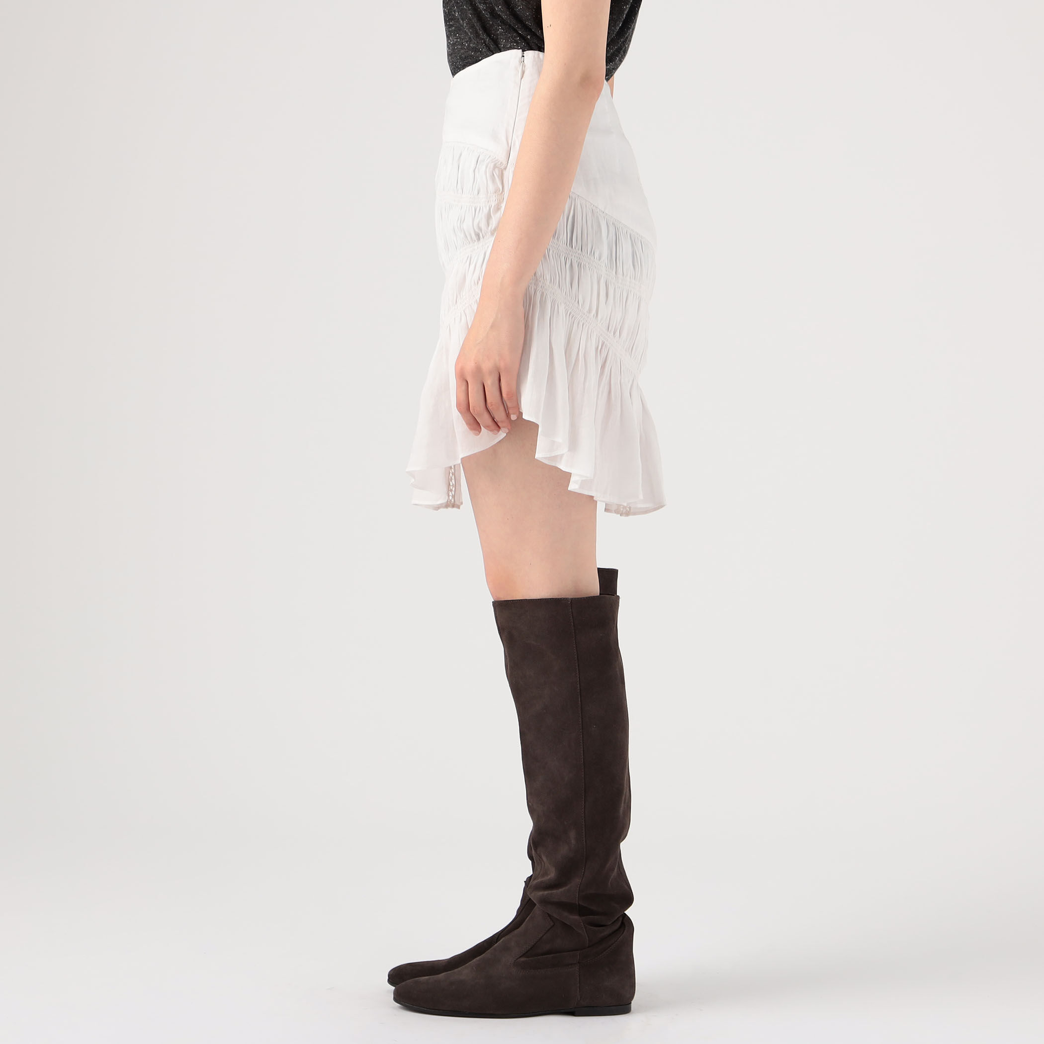 ISABEL MARANT SIDNEY リネン フリルミニスカート