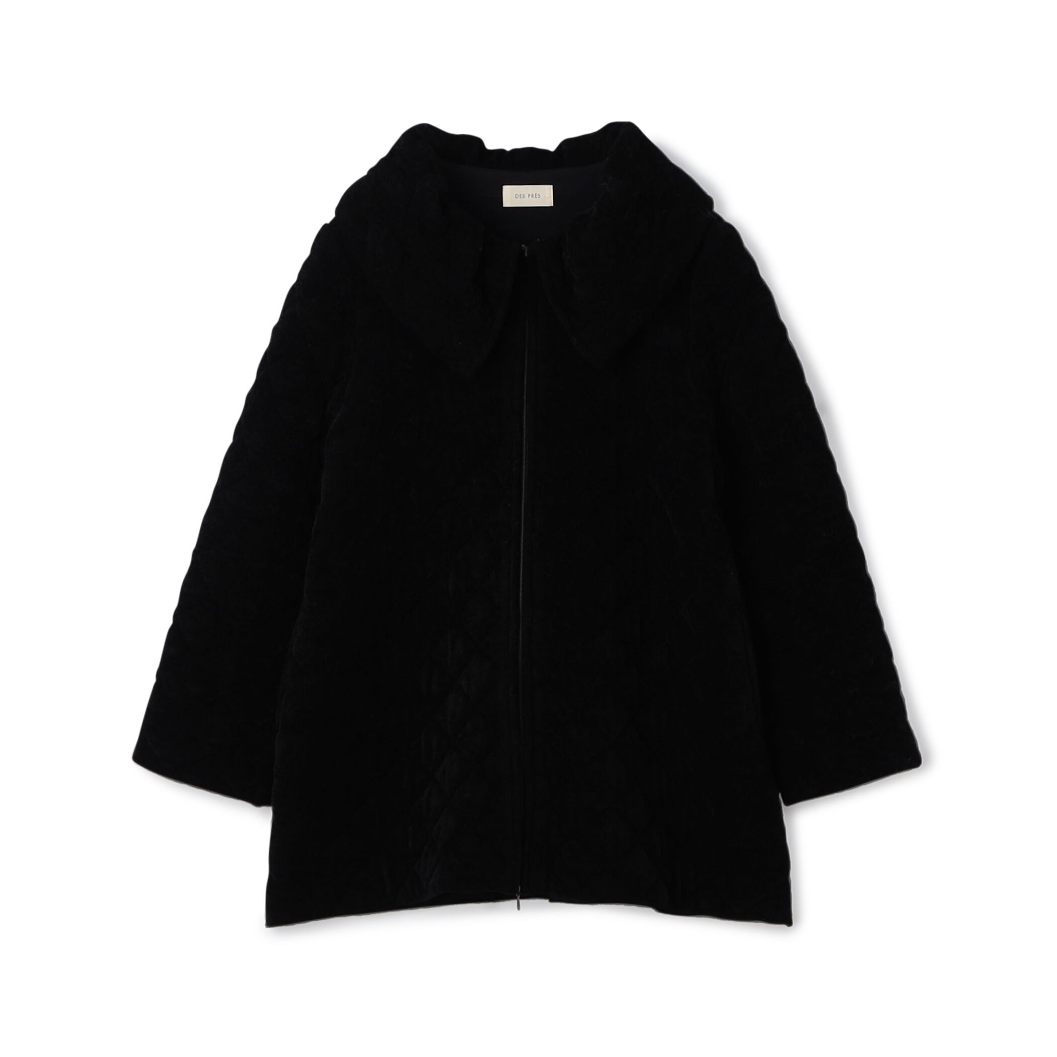 キルティングベロアニット ビックカラーコート｜トゥモローランド 公式通販