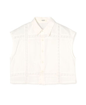 スーピマコットン レースコンビコンパクトシャツ