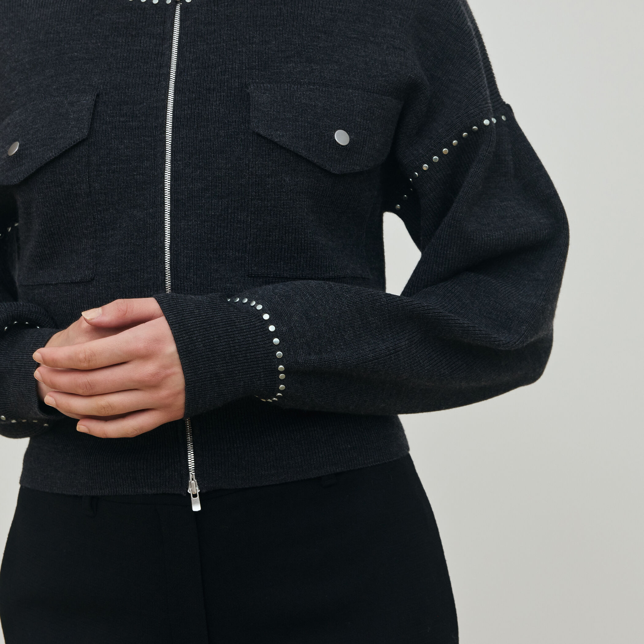 ハーフカーディガン ジップアップブルゾン｜トゥモローランド 公式通販